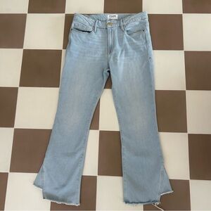 Frame Le Crop Mini Boot High Rise Bootcut Light Wash Denim Jeans Size 27